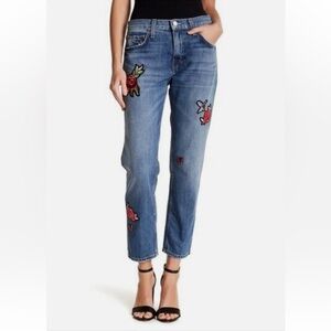 JOIE “Josie” Hotel California Roses Floral Butterfly Embroidery Patch Jeans 29